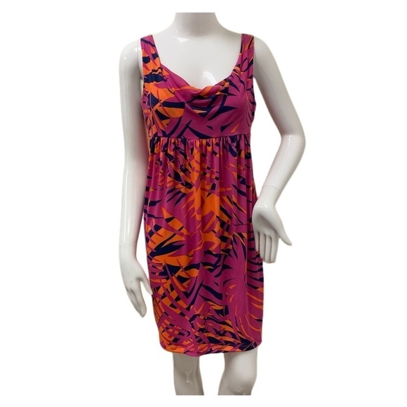Tori Richard Pink Black Orange Dress - XS - Picture 1 of 9